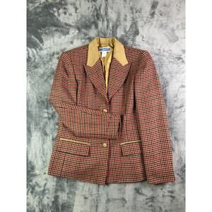 VTG Pendleton Women’s Vintage Houndstooth Blazer Size 4 Made in USA Wool Jacket